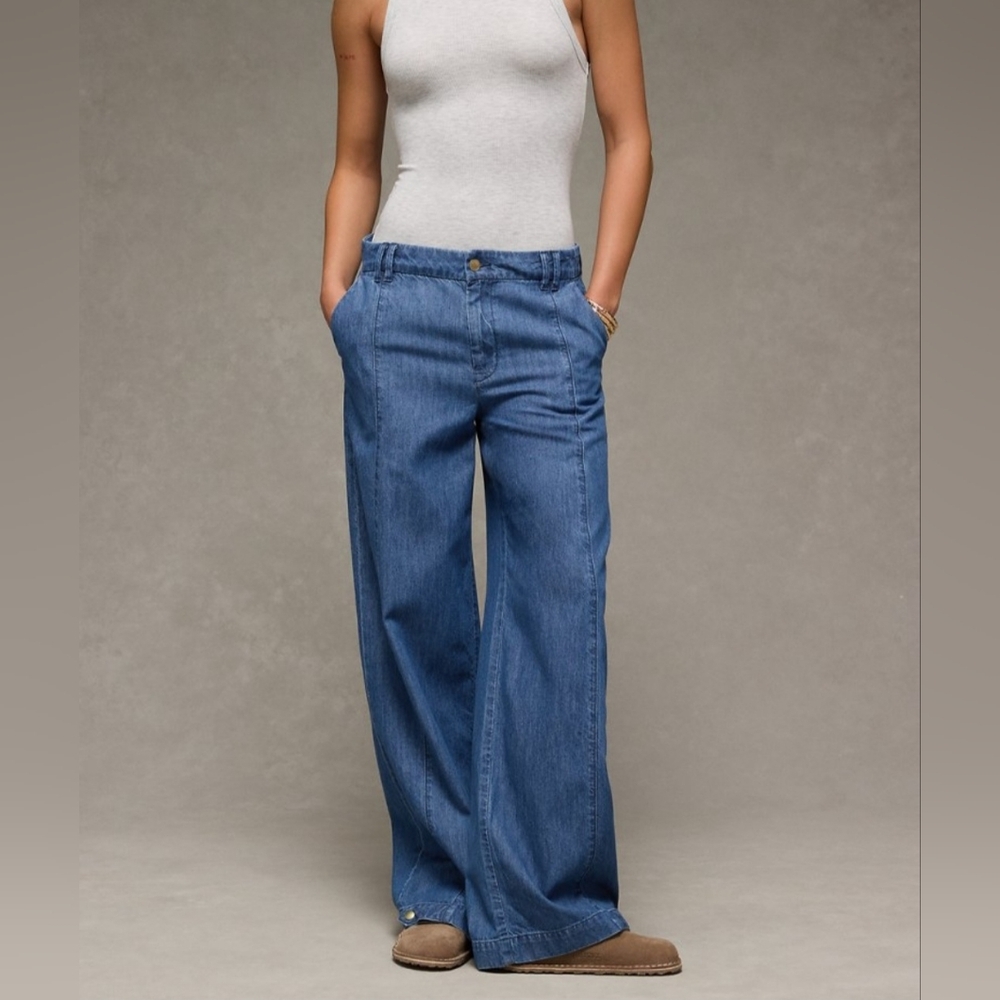 New American Eagle Baggy Wide Leg Trouser Jeans